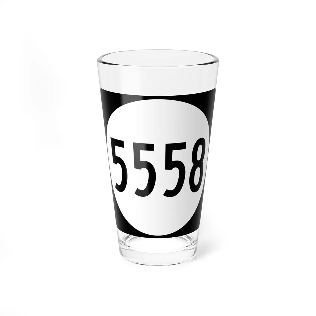 PR tertiary 5558 (Puerto Rico) (Road Sign) Pint Glass 16oz 16oz - Go Mug Yourself