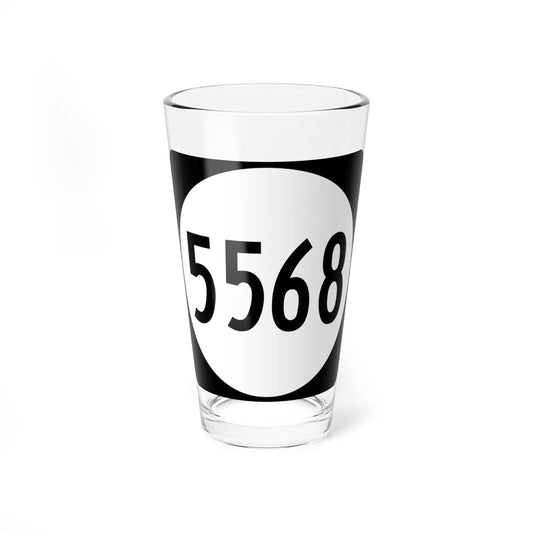 PR tertiary 5568 (Puerto Rico) (Road Sign) Pint Glass 16oz 16oz - Go Mug Yourself