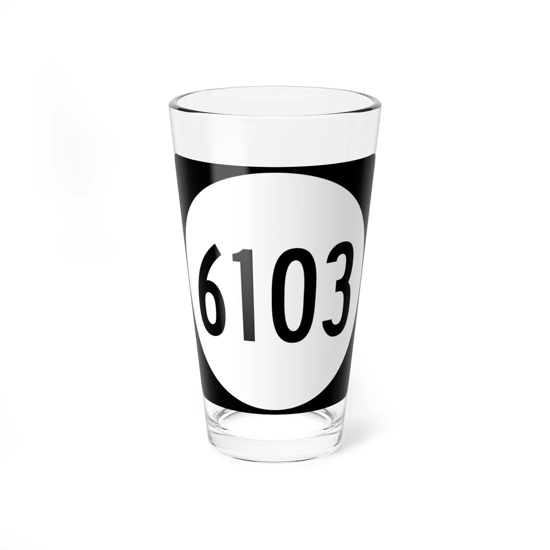 PR tertiary 6103 (Puerto Rico) (Road Sign) Pint Glass 16oz 16oz - Go Mug Yourself