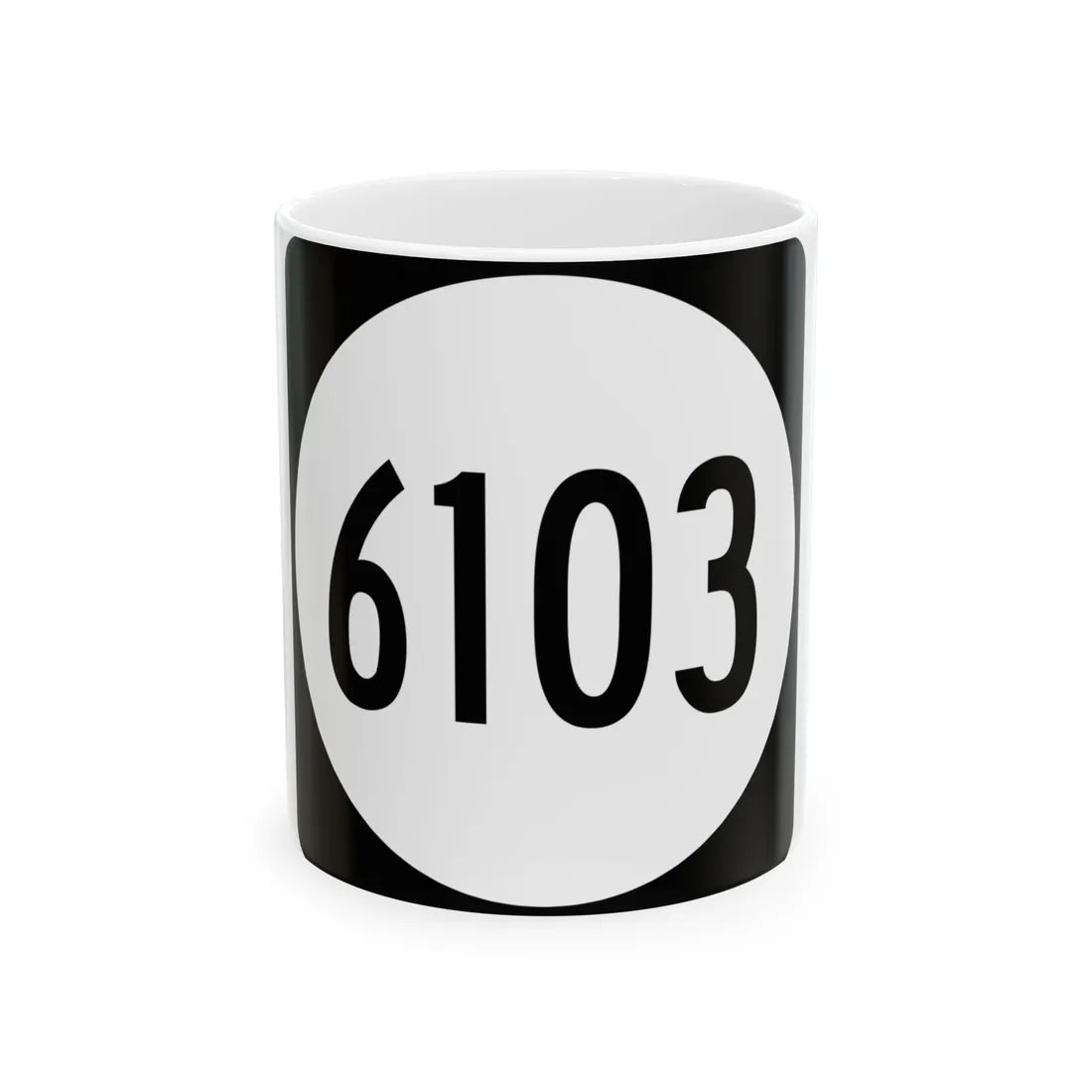 PR tertiary 6103 (Puerto Rico) (Road Sign) White Coffee Mug 11oz - Go Mug Yourself