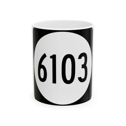 PR tertiary 6103 (Puerto Rico) (Road Sign) White Coffee Mug 11oz - Go Mug Yourself