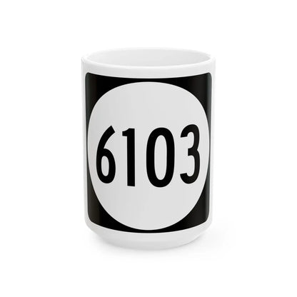 PR tertiary 6103 (Puerto Rico) (Road Sign) White Coffee Mug 15oz - Go Mug Yourself