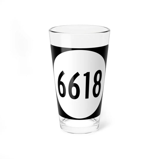 PR tertiary 6618 (Puerto Rico) (Road Sign) Pint Glass 16oz 16oz - Go Mug Yourself