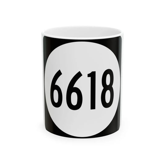 PR tertiary 6618 (Puerto Rico) (Road Sign) White Coffee Mug 11oz - Go Mug Yourself