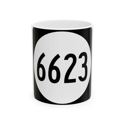 PR tertiary 6623 (Puerto Rico) (Road Sign) White Coffee Mug 11oz - Go Mug Yourself