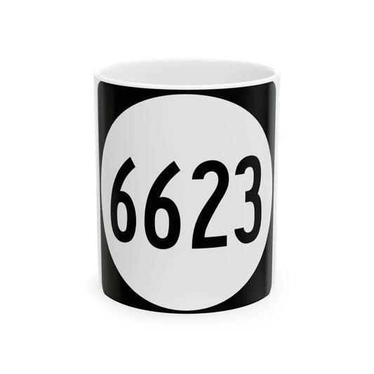 PR tertiary 6623 (Puerto Rico) (Road Sign) White Coffee Mug 11oz - Go Mug Yourself