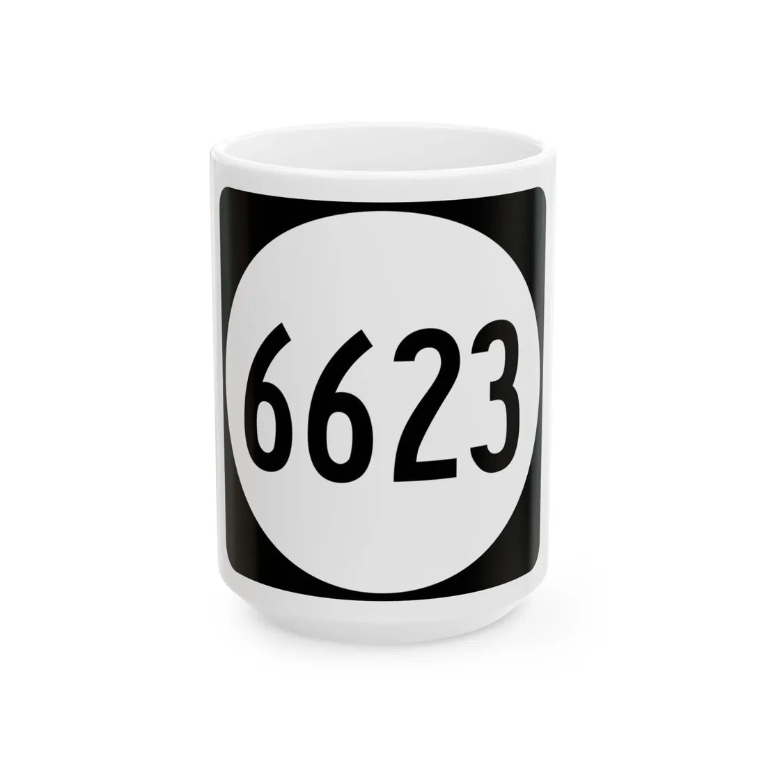 PR tertiary 6623 (Puerto Rico) (Road Sign) White Coffee Mug 15oz - Go Mug Yourself