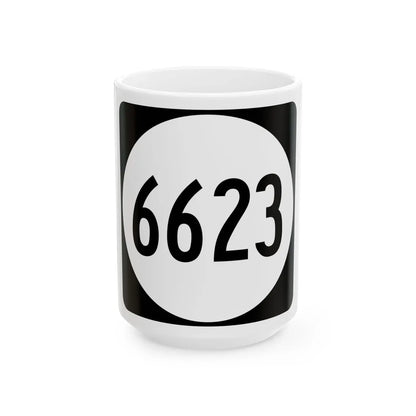 PR tertiary 6623 (Puerto Rico) (Road Sign) White Coffee Mug 15oz - Go Mug Yourself