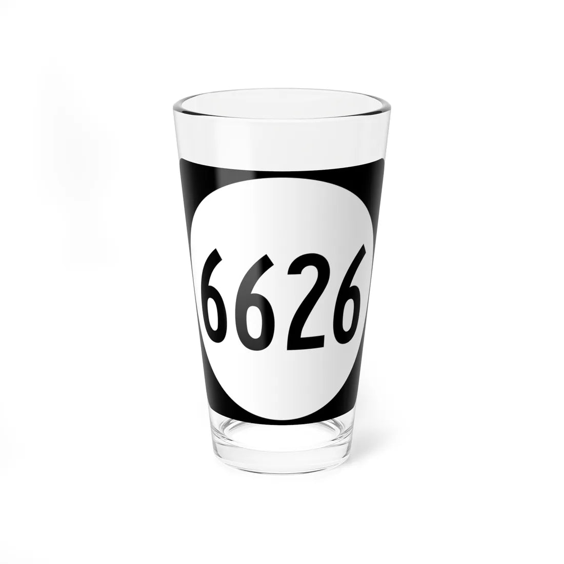 PR tertiary 6626 (Puerto Rico) (Road Sign) Pint Glass 16oz 16oz - Go Mug Yourself