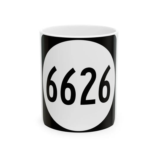 PR tertiary 6626 (Puerto Rico) (Road Sign) White Coffee Mug 11oz - Go Mug Yourself