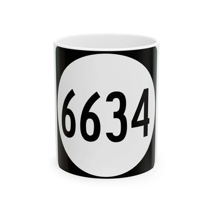 PR tertiary 6634 (Puerto Rico) (Road Sign) White Coffee Mug 11oz - Go Mug Yourself