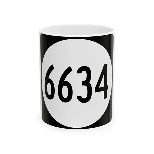 PR tertiary 6634 (Puerto Rico) (Road Sign) White Coffee Mug 11oz - Go Mug Yourself