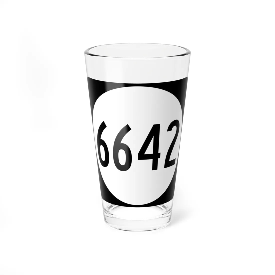 PR tertiary 6642 (Puerto Rico) (Road Sign) Pint Glass 16oz 16oz - Go Mug Yourself