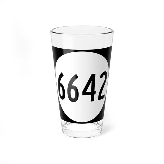 PR tertiary 6642 (Puerto Rico) (Road Sign) Pint Glass 16oz 16oz - Go Mug Yourself