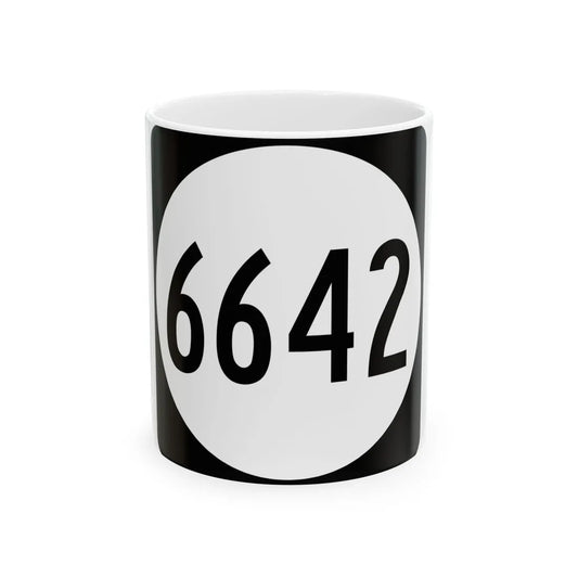 PR tertiary 6642 (Puerto Rico) (Road Sign) White Coffee Mug 11oz - Go Mug Yourself