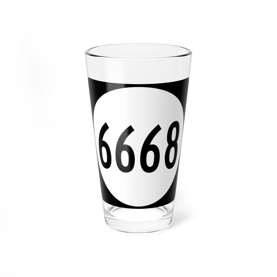 PR tertiary 6668 (Puerto Rico) (Road Sign) Pint Glass 16oz 16oz - Go Mug Yourself