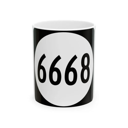 PR tertiary 6668 (Puerto Rico) (Road Sign) White Coffee Mug 11oz - Go Mug Yourself