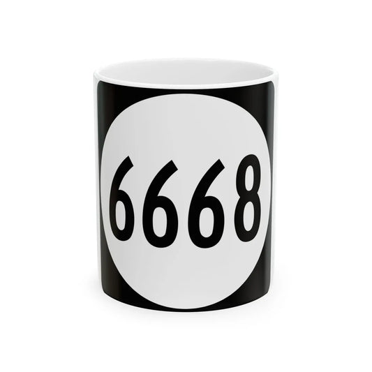 PR tertiary 6668 (Puerto Rico) (Road Sign) White Coffee Mug 11oz - Go Mug Yourself