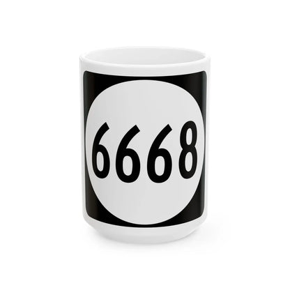 PR tertiary 6668 (Puerto Rico) (Road Sign) White Coffee Mug 15oz - Go Mug Yourself