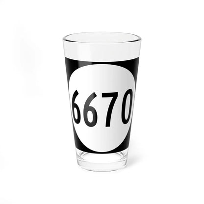 PR tertiary 6670 (Puerto Rico) (Road Sign) Pint Glass 16oz 16oz - Go Mug Yourself