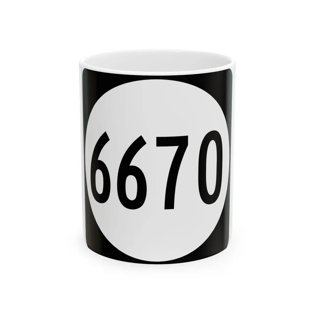 PR tertiary 6670 (Puerto Rico) (Road Sign) White Coffee Mug 11oz - Go Mug Yourself