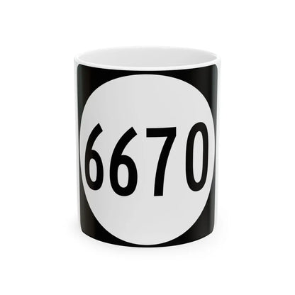 PR tertiary 6670 (Puerto Rico) (Road Sign) White Coffee Mug 11oz - Go Mug Yourself