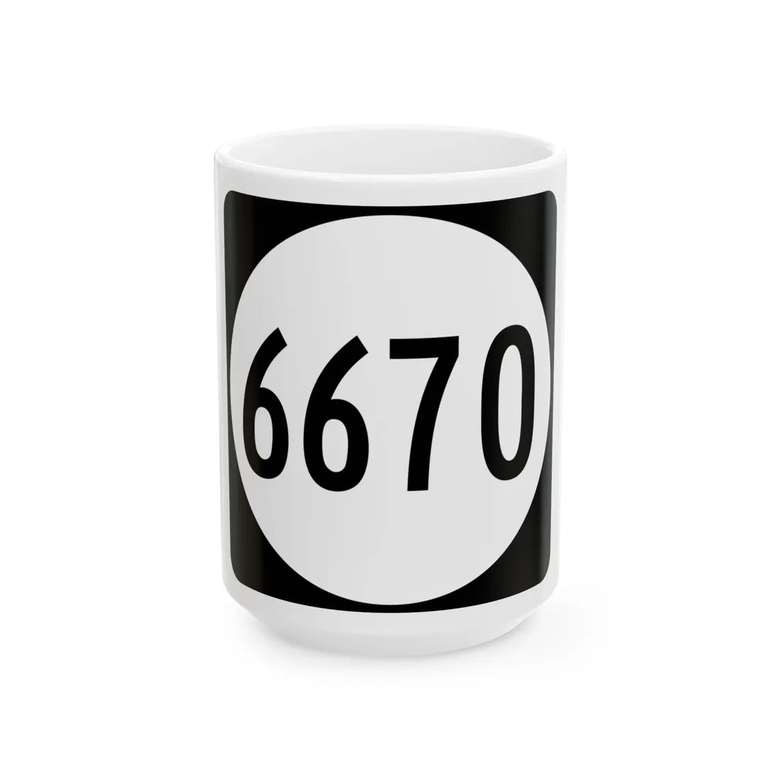PR tertiary 6670 (Puerto Rico) (Road Sign) White Coffee Mug 15oz - Go Mug Yourself