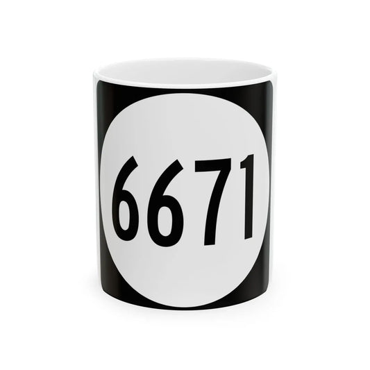 PR tertiary 6671 (Puerto Rico) (Road Sign) White Coffee Mug 11oz - Go Mug Yourself