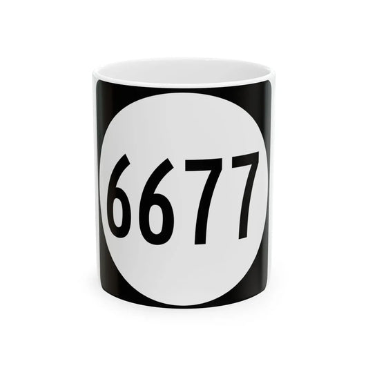 PR tertiary 6677 (Puerto Rico) (Road Sign) White Coffee Mug 11oz - Go Mug Yourself