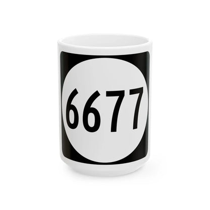 PR tertiary 6677 (Puerto Rico) (Road Sign) White Coffee Mug 15oz - Go Mug Yourself