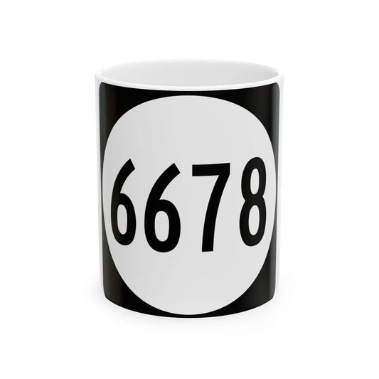 PR tertiary 6678 (Puerto Rico) (Road Sign) White Coffee Mug 11oz - Go Mug Yourself