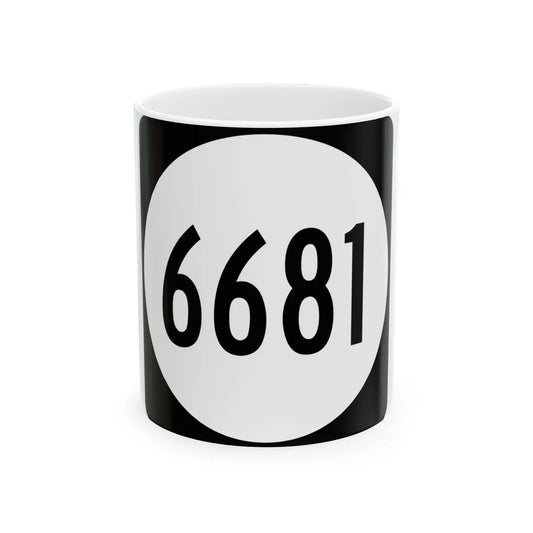 PR tertiary 6681 (Puerto Rico) (Road Sign) White Coffee Mug 11oz - Go Mug Yourself
