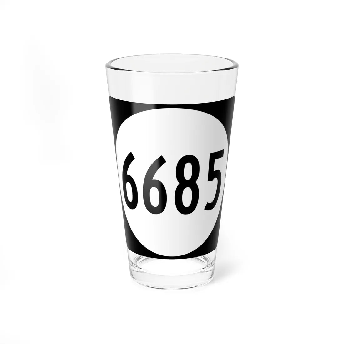 PR tertiary 6685 (Puerto Rico) (Road Sign) Pint Glass 16oz 16oz - Go Mug Yourself