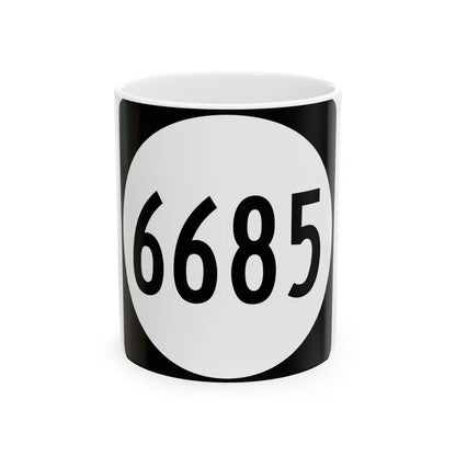 PR tertiary 6685 (Puerto Rico) (Road Sign) White Coffee Mug 11oz - Go Mug Yourself