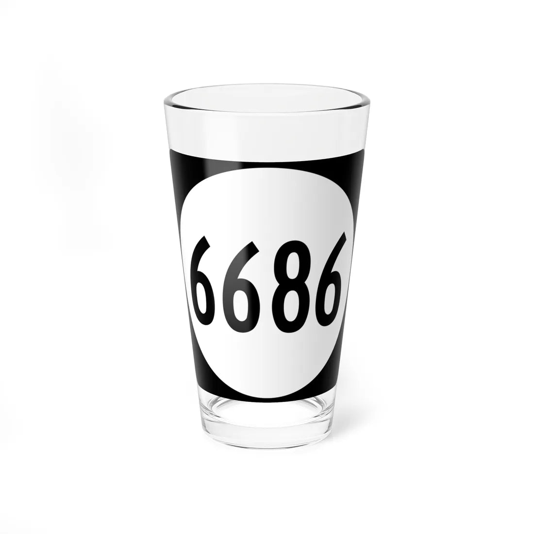 PR tertiary 6686 (Puerto Rico) (Road Sign) Pint Glass 16oz 16oz - Go Mug Yourself