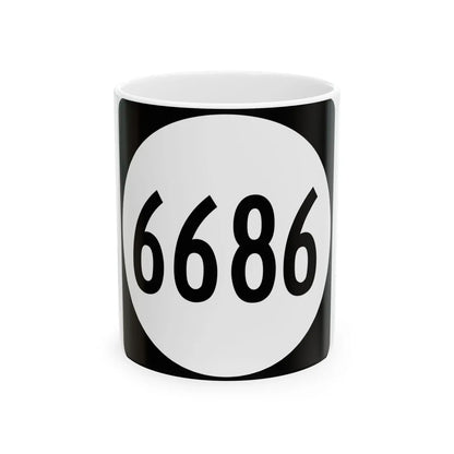 PR tertiary 6686 (Puerto Rico) (Road Sign) White Coffee Mug 11oz - Go Mug Yourself