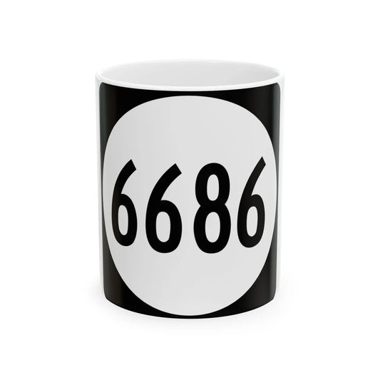 PR tertiary 6686 (Puerto Rico) (Road Sign) White Coffee Mug 11oz - Go Mug Yourself