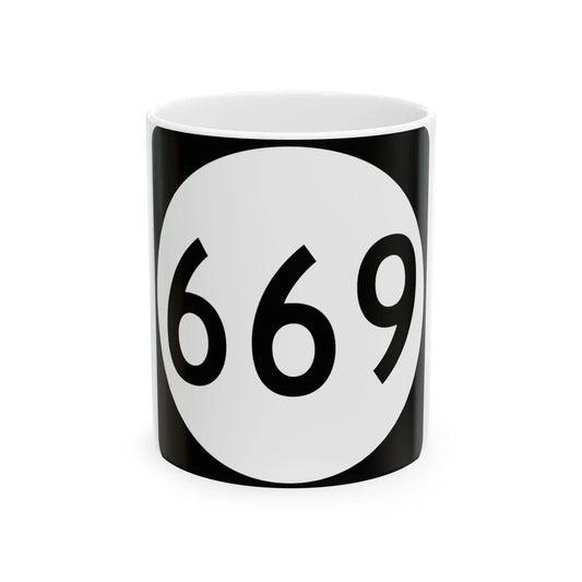 PR tertiary 669 (Puerto Rico) (Road Sign) White Coffee Mug 11oz - Go Mug Yourself
