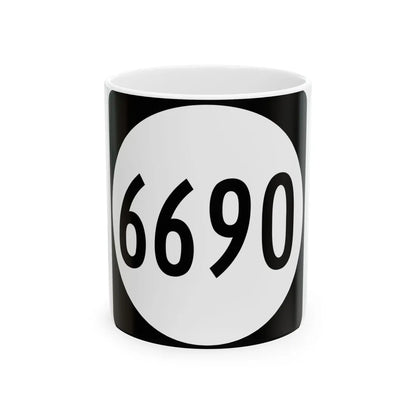 PR tertiary 6690 (Puerto Rico) (Road Sign) White Coffee Mug 11oz - Go Mug Yourself