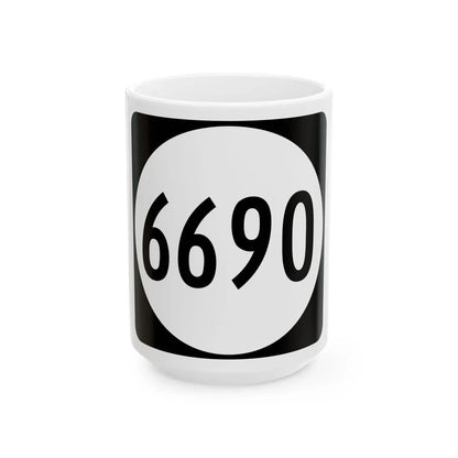 PR tertiary 6690 (Puerto Rico) (Road Sign) White Coffee Mug 15oz - Go Mug Yourself
