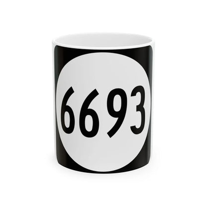 PR tertiary 6693 (Puerto Rico) (Road Sign) White Coffee Mug 11oz - Go Mug Yourself