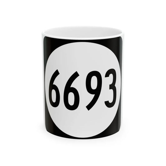 PR tertiary 6693 (Puerto Rico) (Road Sign) White Coffee Mug 11oz - Go Mug Yourself