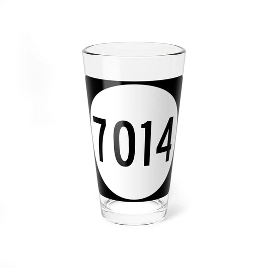 PR tertiary 7014 (Puerto Rico) (Road Sign) Pint Glass 16oz 16oz - Go Mug Yourself