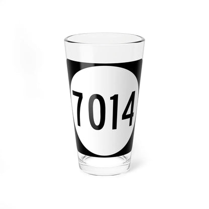PR tertiary 7014 (Puerto Rico) (Road Sign) Pint Glass 16oz - Go Mug Yourself