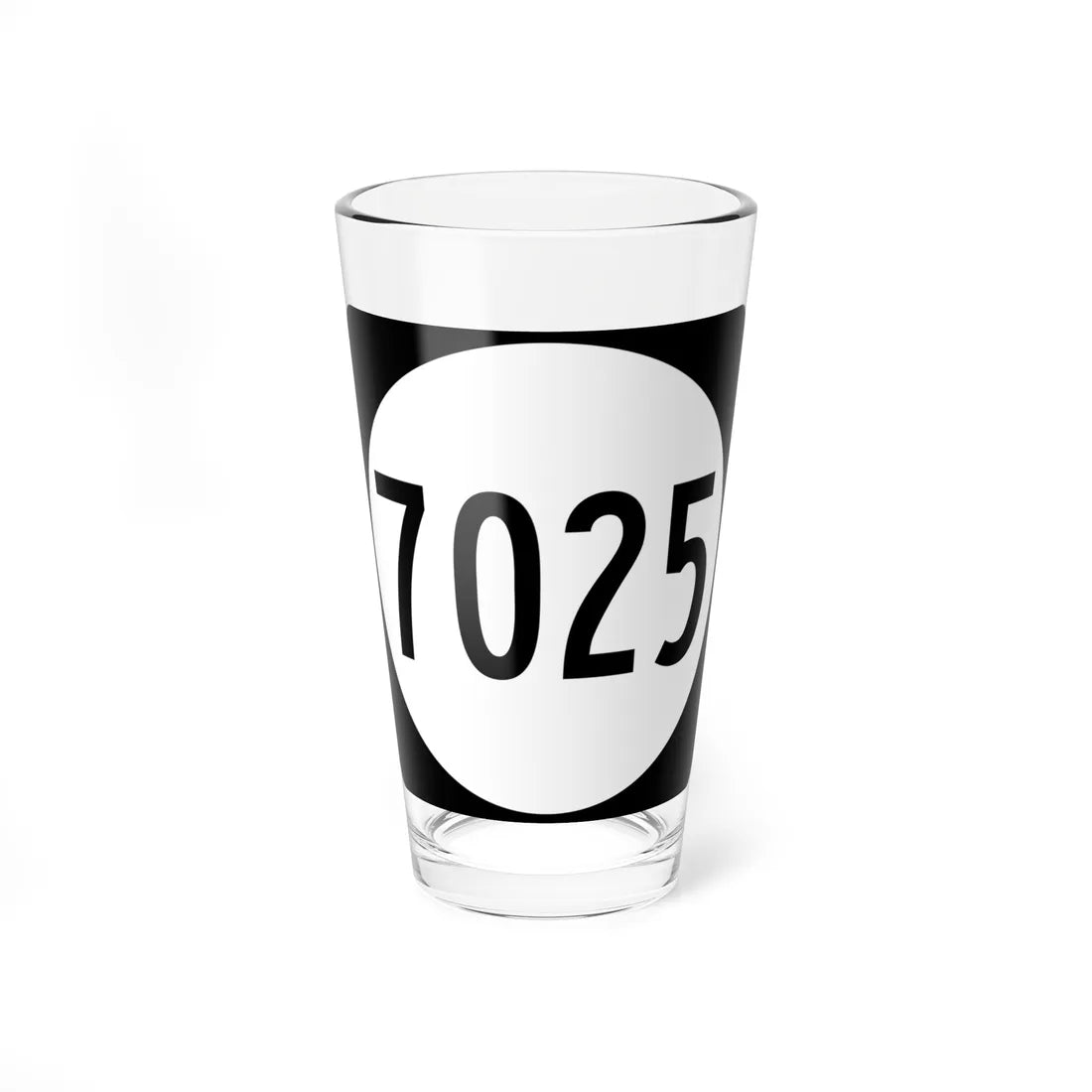 PR tertiary 7025 (Puerto Rico) (Road Sign) Pint Glass 16oz 16oz - Go Mug Yourself