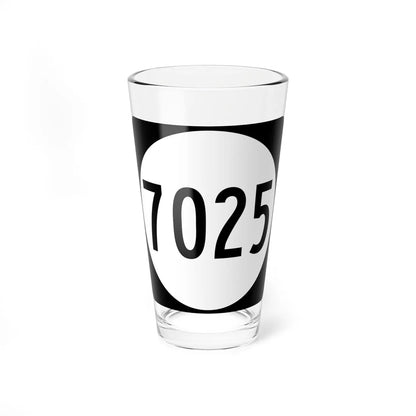 PR tertiary 7025 (Puerto Rico) (Road Sign) Pint Glass 16oz 16oz - Go Mug Yourself