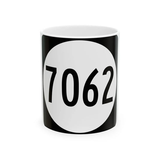 PR tertiary 7062 (Puerto Rico) (Road Sign) White Coffee Mug 11oz - Go Mug Yourself