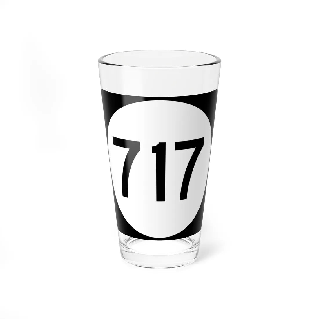 PR tertiary 717 (Puerto Rico) (Road Sign) Pint Glass 16oz 16oz - Go Mug Yourself