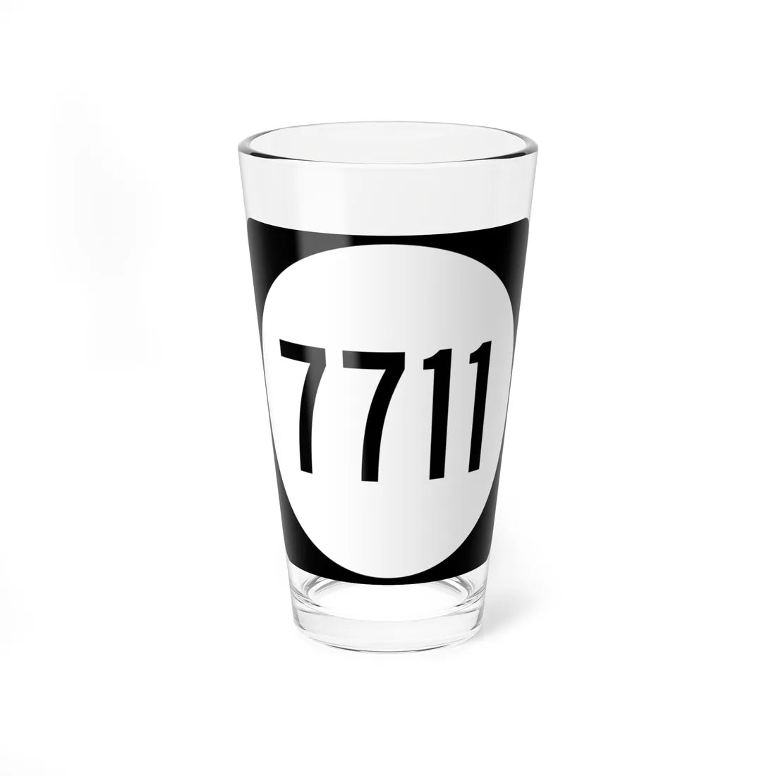 PR tertiary 7711 (Puerto Rico) (Road Sign) Pint Glass 16oz 16oz - Go Mug Yourself