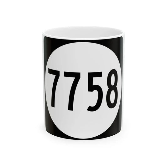 PR tertiary 7758 (Puerto Rico) (Road Sign) White Coffee Mug 11oz - Go Mug Yourself